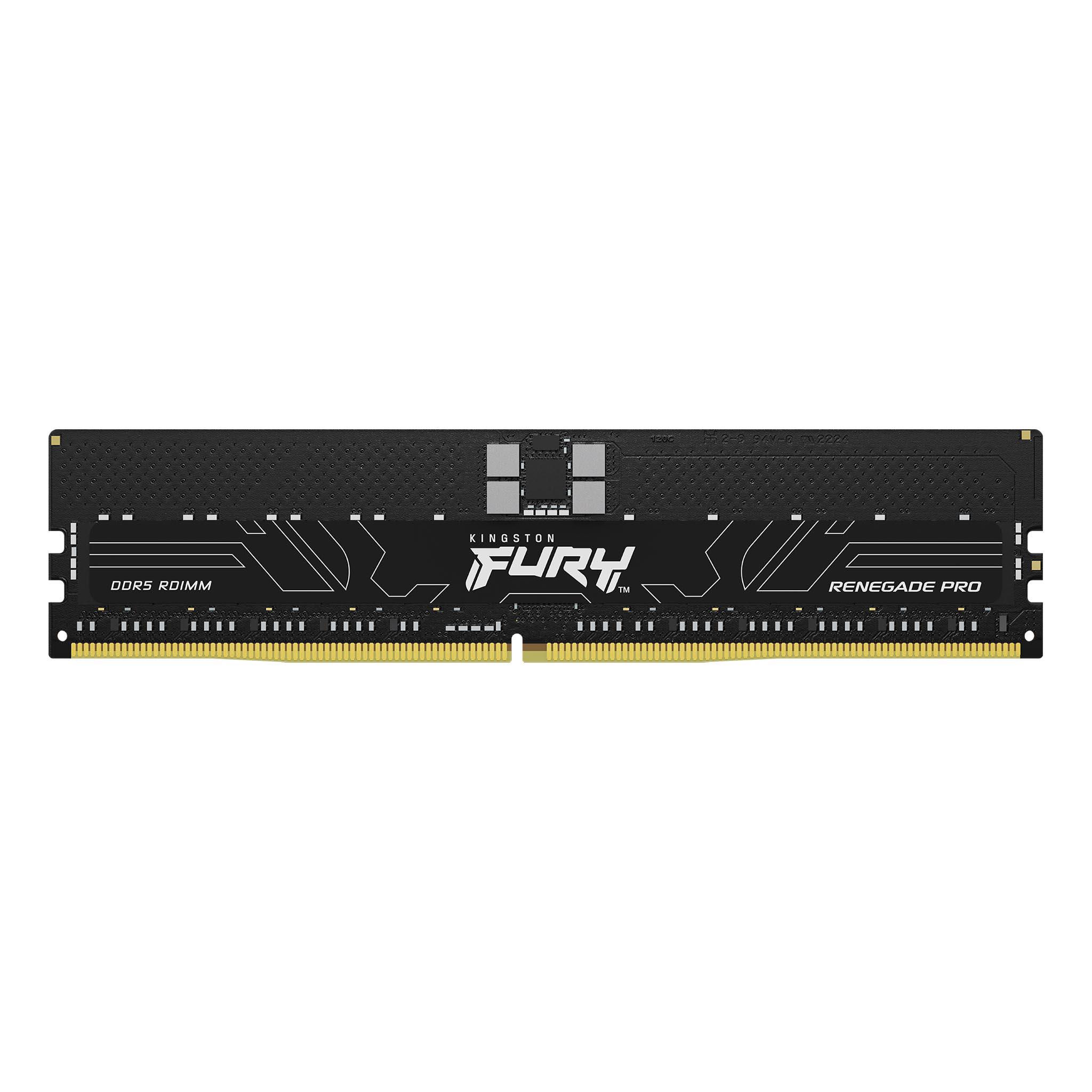 A large main feature product image of Kingston FURY Renegade Pro 32GB Single (1x32GB) DDR5-6400 C32 ECC Reg 2Rx8