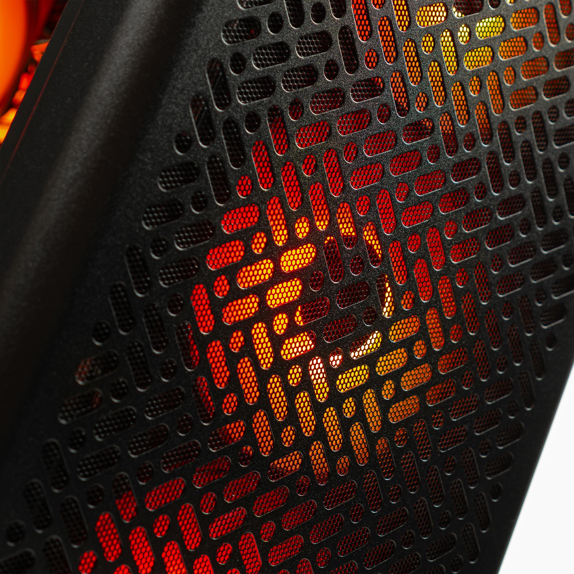 A large main feature product image of EX-DEMO PLE Flame RTX 5070 Prebuilt Ready To Go Gaming PC