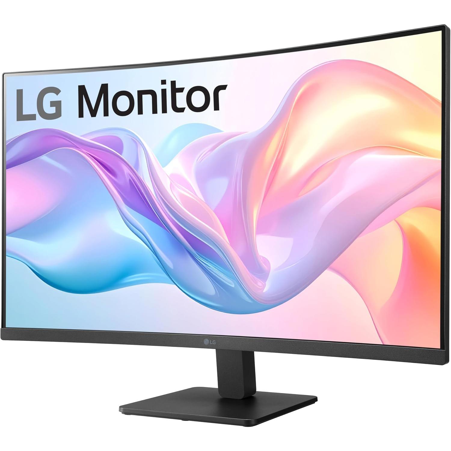 A large main feature product image of LG 32MR50C-B - 31.5" Curved 1080p 100Hz VA Monitor