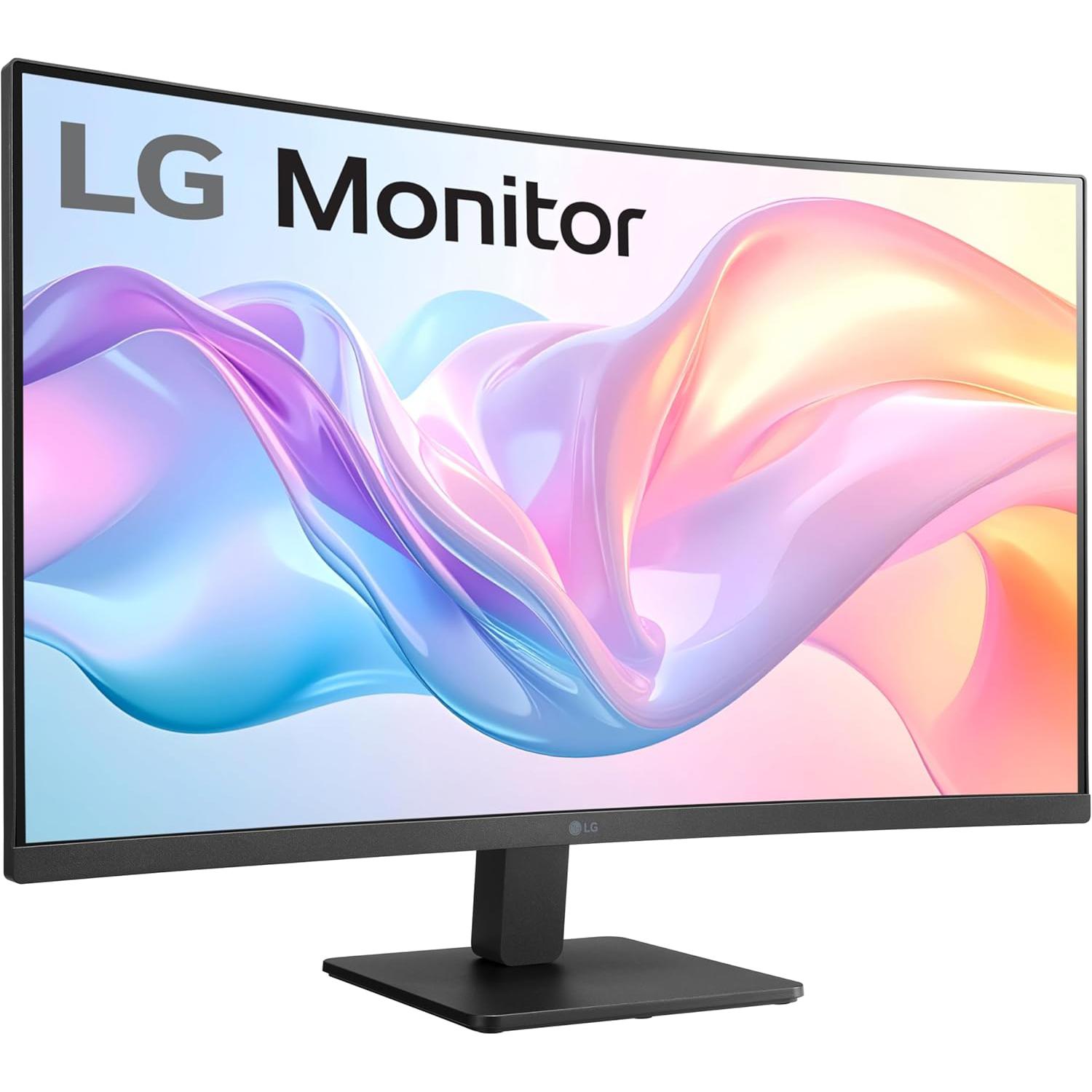A large main feature product image of LG 32MR50C-B - 31.5" Curved 1080p 100Hz VA Monitor