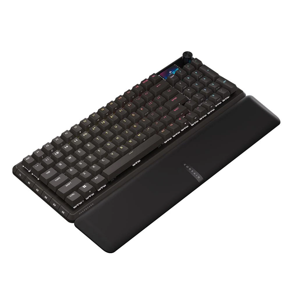 A large main feature product image of EX-DEMO Corsair VANGUARD PRO 96 MGX RGB Mechanical Gaming Keyboard - Black (MGX Hyperdrive)