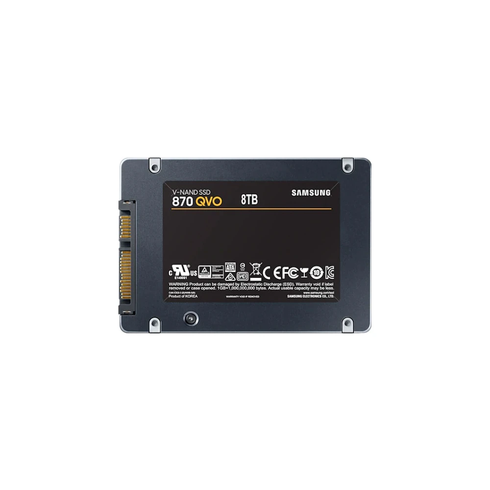 A large main feature product image of EX-DEMO Samsung 870 QVO SATA III 2.5" SSD - 8TB