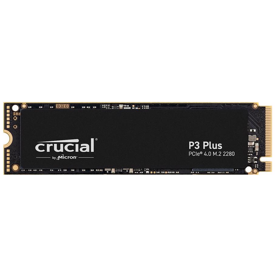 A large main feature product image of EX-DEMO Crucial P3 Plus PCIe Gen4 NVMe M.2 SSD - 4TB