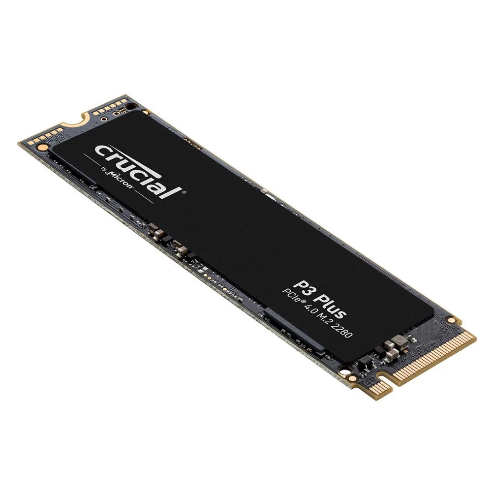 A large main feature product image of EX-DEMO Crucial P3 Plus PCIe Gen4 NVMe M.2 SSD - 4TB
