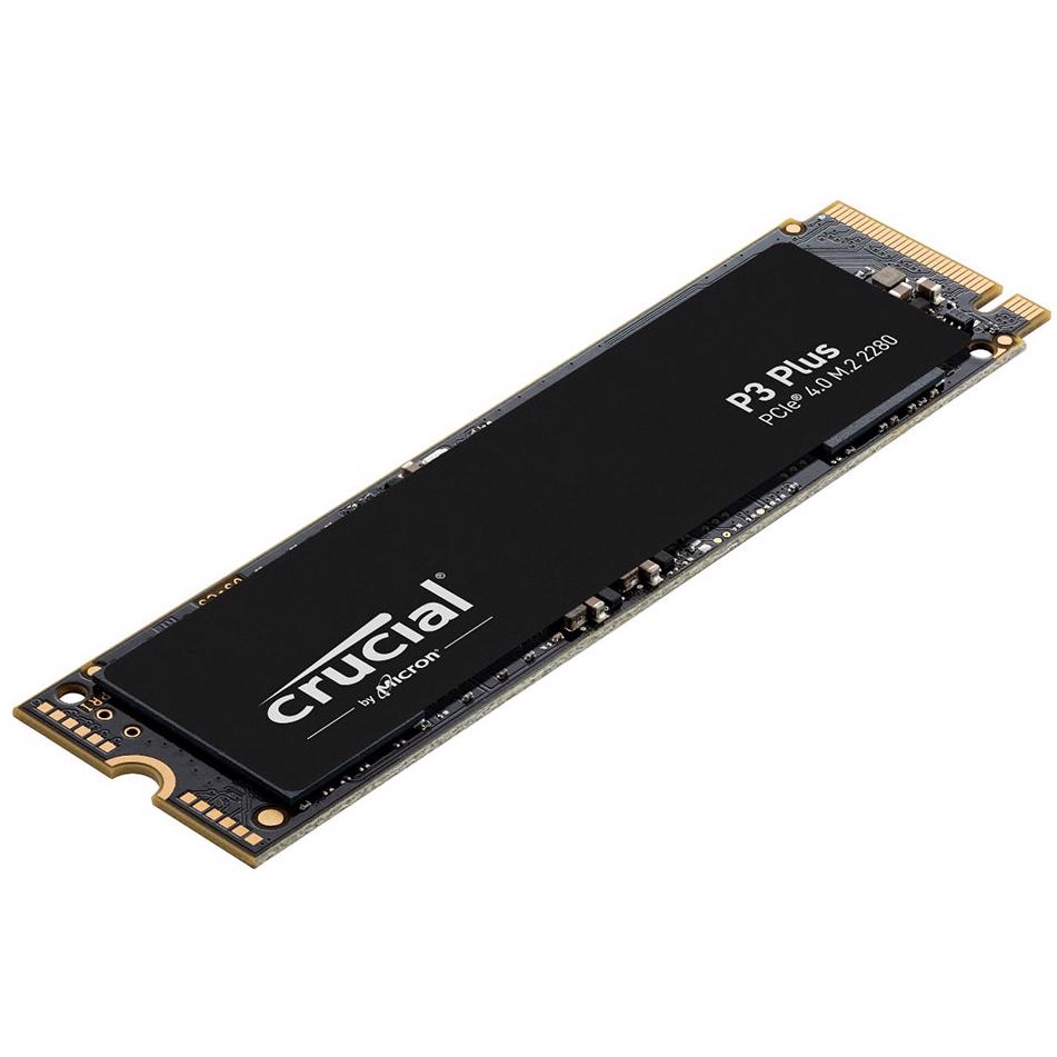 A large main feature product image of EX-DEMO Crucial P3 Plus PCIe Gen4 NVMe M.2 SSD - 4TB