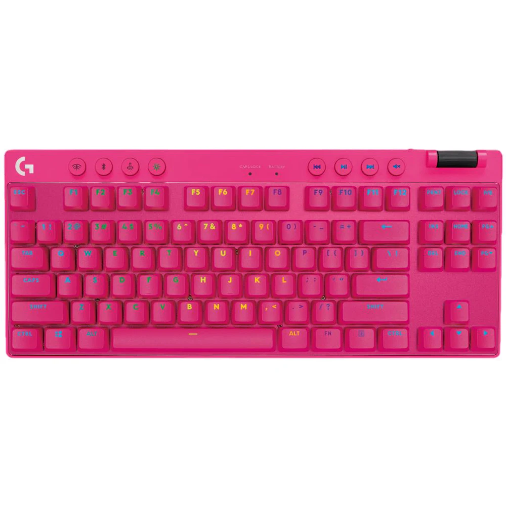 A large main feature product image of EX-DEMO Logitech G PRO X TKL LIGHTSPEED Wireless Mechanical Gaming Keyboard (Magenta)