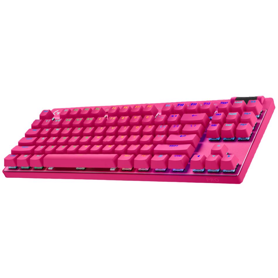 A large main feature product image of EX-DEMO Logitech G PRO X TKL LIGHTSPEED Wireless Mechanical Gaming Keyboard (Magenta)