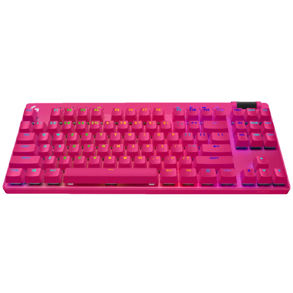 A large main feature product image of EX-DEMO Logitech G PRO X TKL LIGHTSPEED Wireless Mechanical Gaming Keyboard (Magenta)