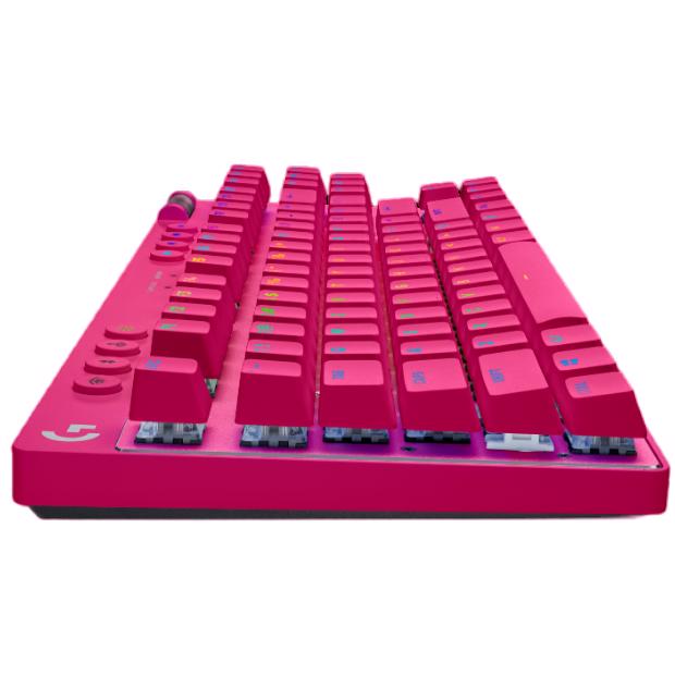 A large main feature product image of EX-DEMO Logitech G PRO X TKL LIGHTSPEED Wireless Mechanical Gaming Keyboard (Magenta)