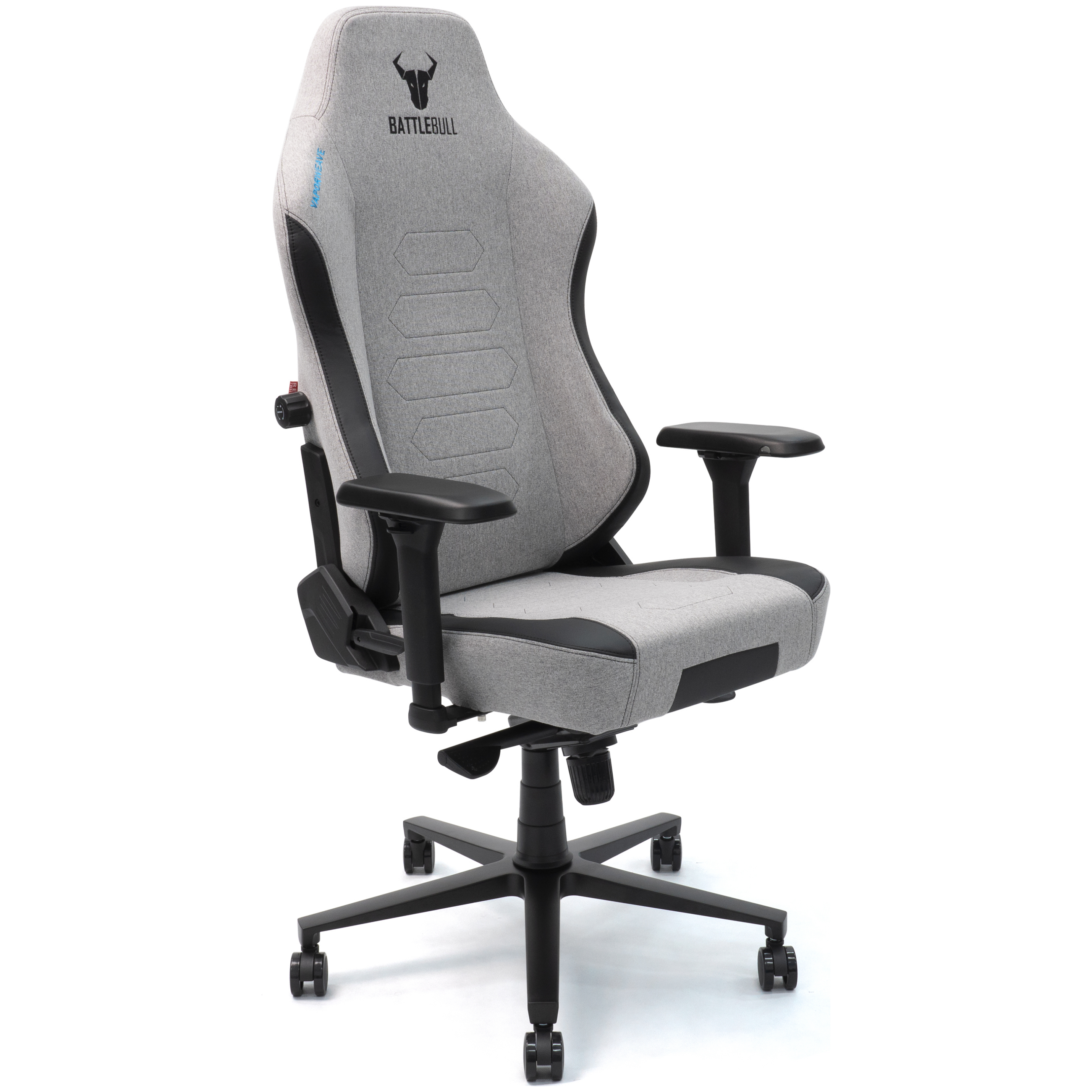 A large main feature product image of EX-DEMO BattleBull Vaporweave 2 Gaming Chair - Grey/Black