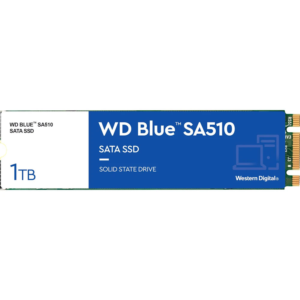 A large main feature product image of EX-DEMO WD Blue SA510 SATA III M.2 SSD - 1TB