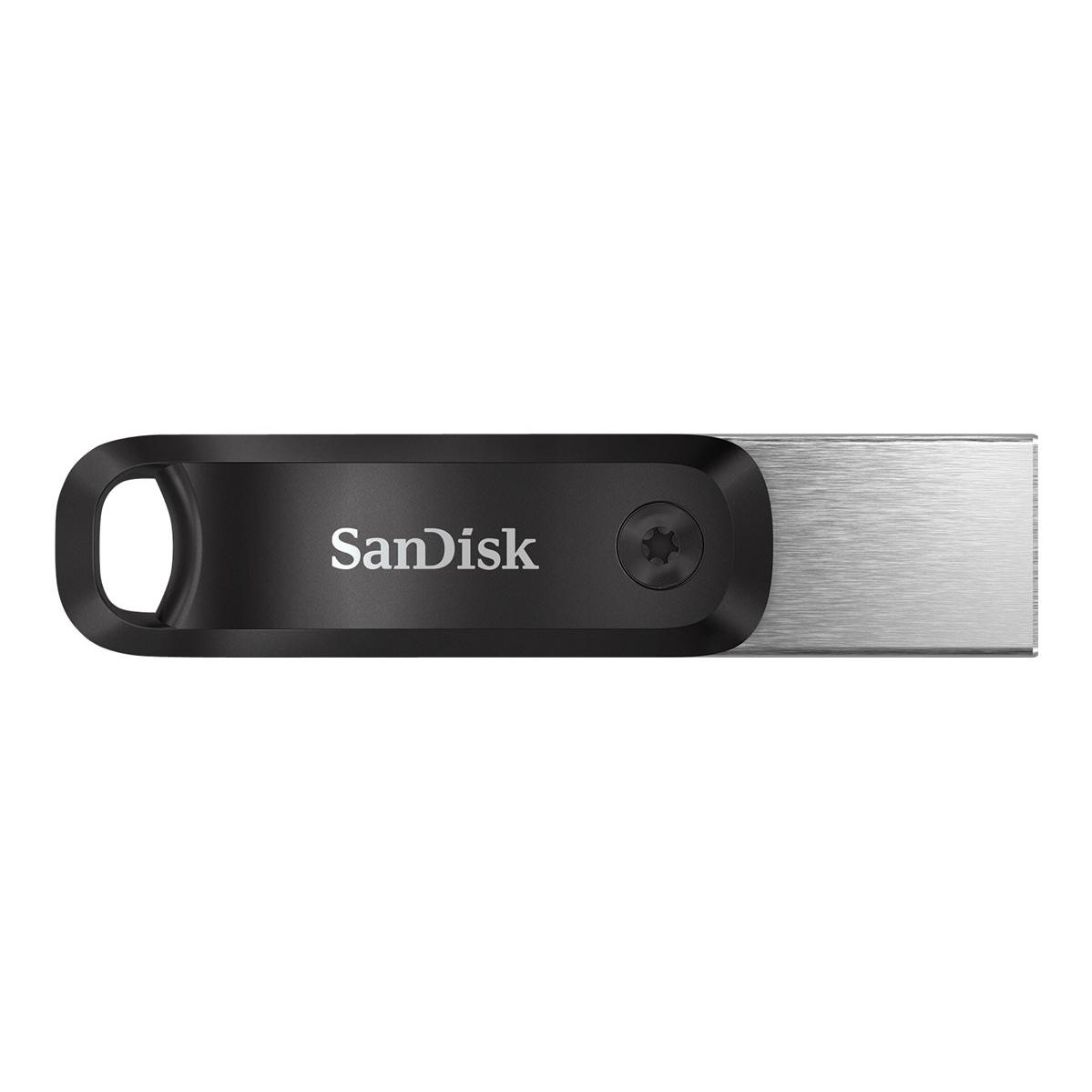 A large main feature product image of SanDisk iXpand Go USB3.0/Lightning Flash Drive - 128GB