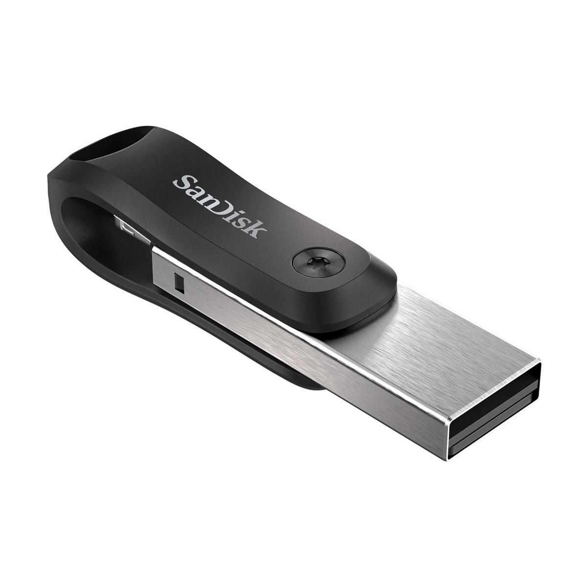 A large main feature product image of SanDisk iXpand Go USB3.0/Lightning Flash Drive - 128GB