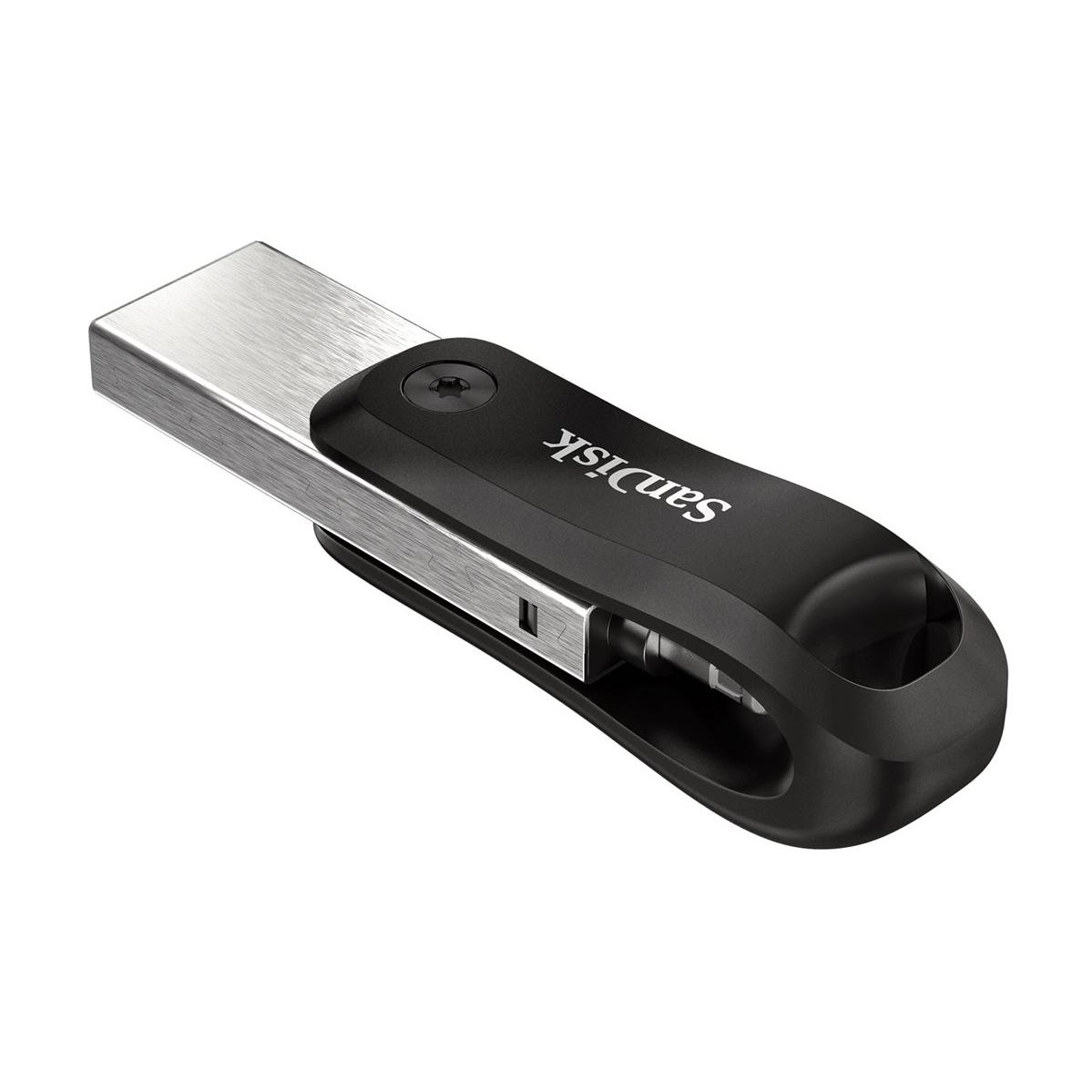 A large main feature product image of SanDisk iXpand Go USB3.0/Lightning Flash Drive - 128GB