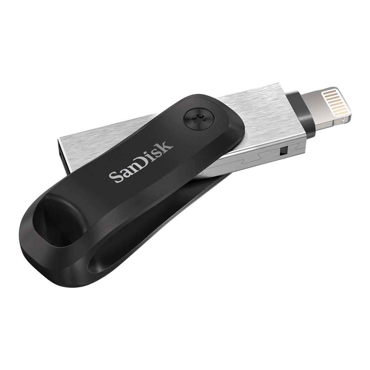 A large main feature product image of SanDisk iXpand Go USB3.0/Lightning Flash Drive - 128GB