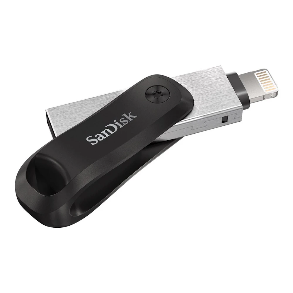 A large main feature product image of SanDisk iXpand Go USB3.0/Lightning Flash Drive - 128GB
