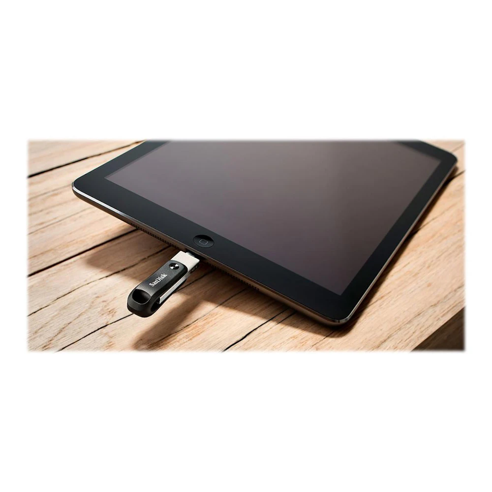 A large main feature product image of SanDisk iXpand Go USB3.0/Lightning Flash Drive - 128GB