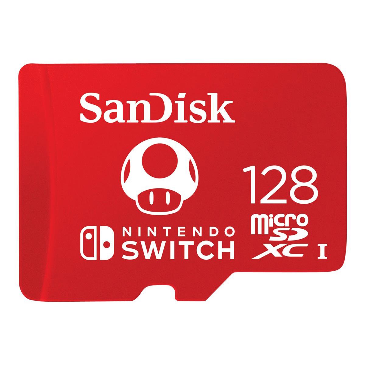 A large main feature product image of SanDisk Nintendo Switch microSDXC UHS-I microSD Card - 128GB