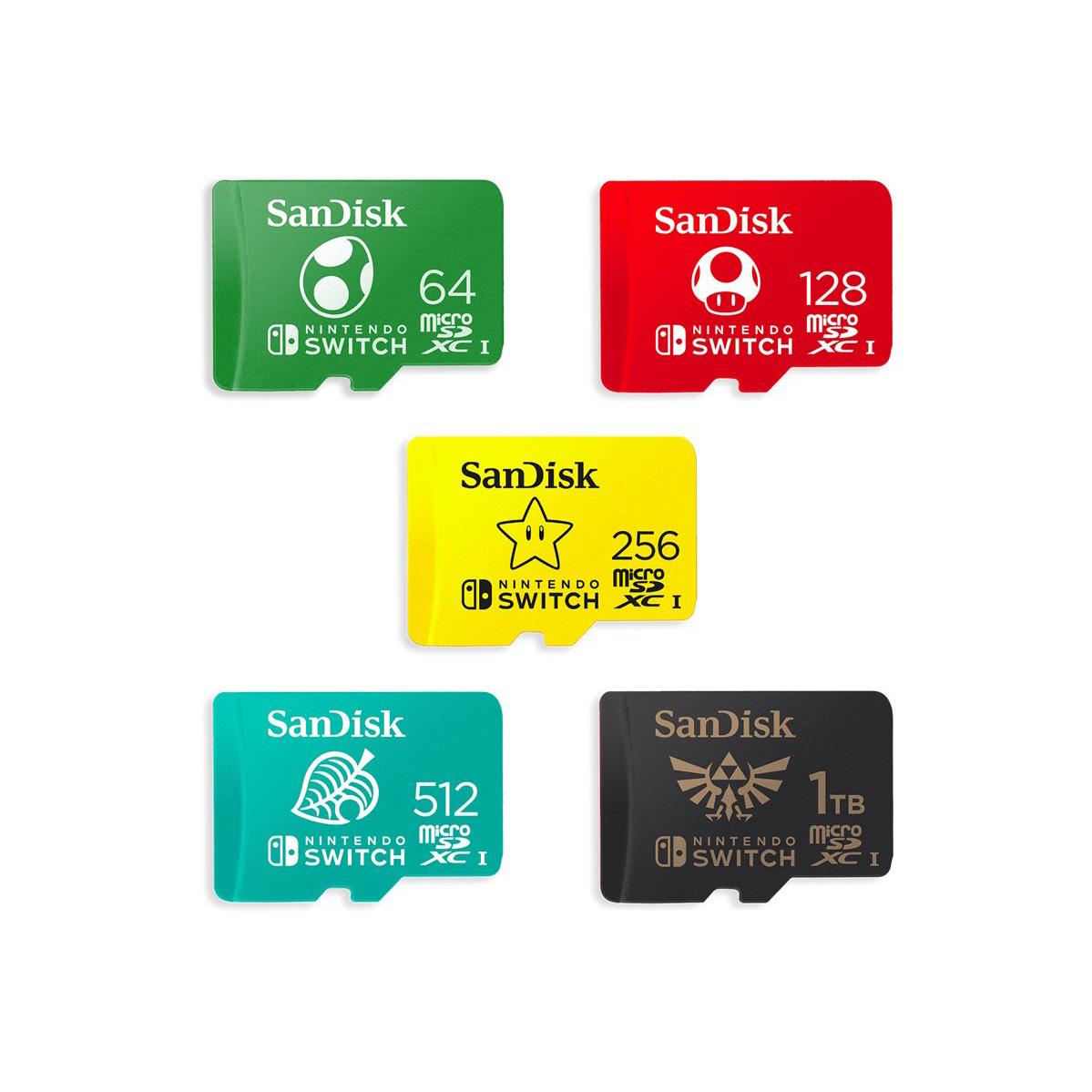 A large main feature product image of SanDisk Nintendo Switch microSDXC UHS-I microSD Card - 128GB
