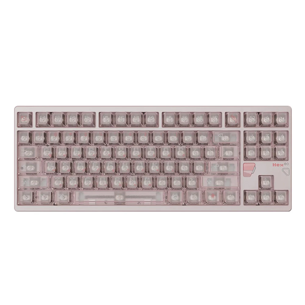 A large main feature product image of Qwertykeys QK & ATK HEX80 8K HE Wired Magnetic Custom Keyboard - Spray-coated Babypink