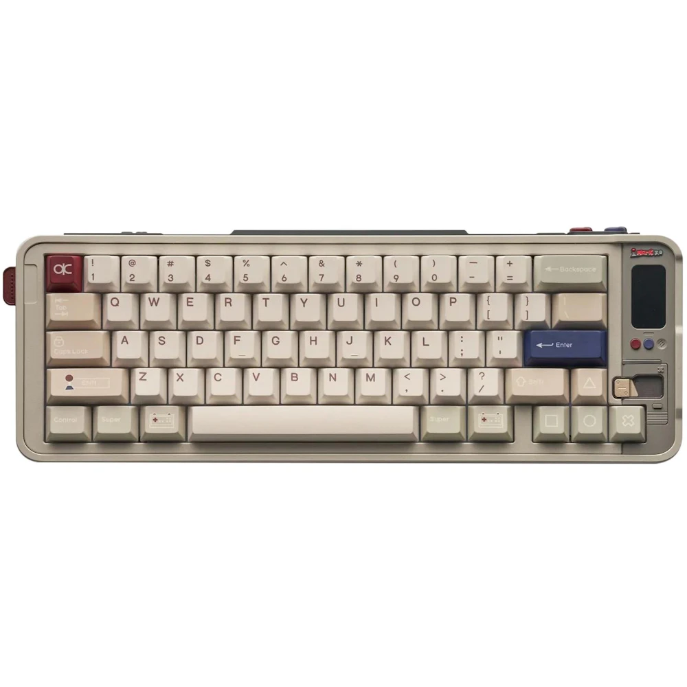 Qwertykeys QK65 MK3 Prebuilt Wireless Mechanical Keyboard - Retro Console