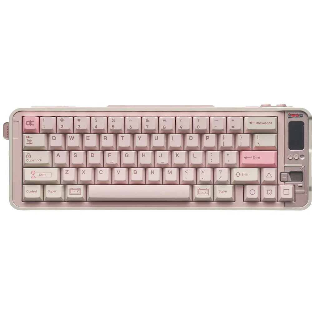 Qwertykeys QK65 MK3 Prebuilt Wireless Mechanical Keyboard - White Peach