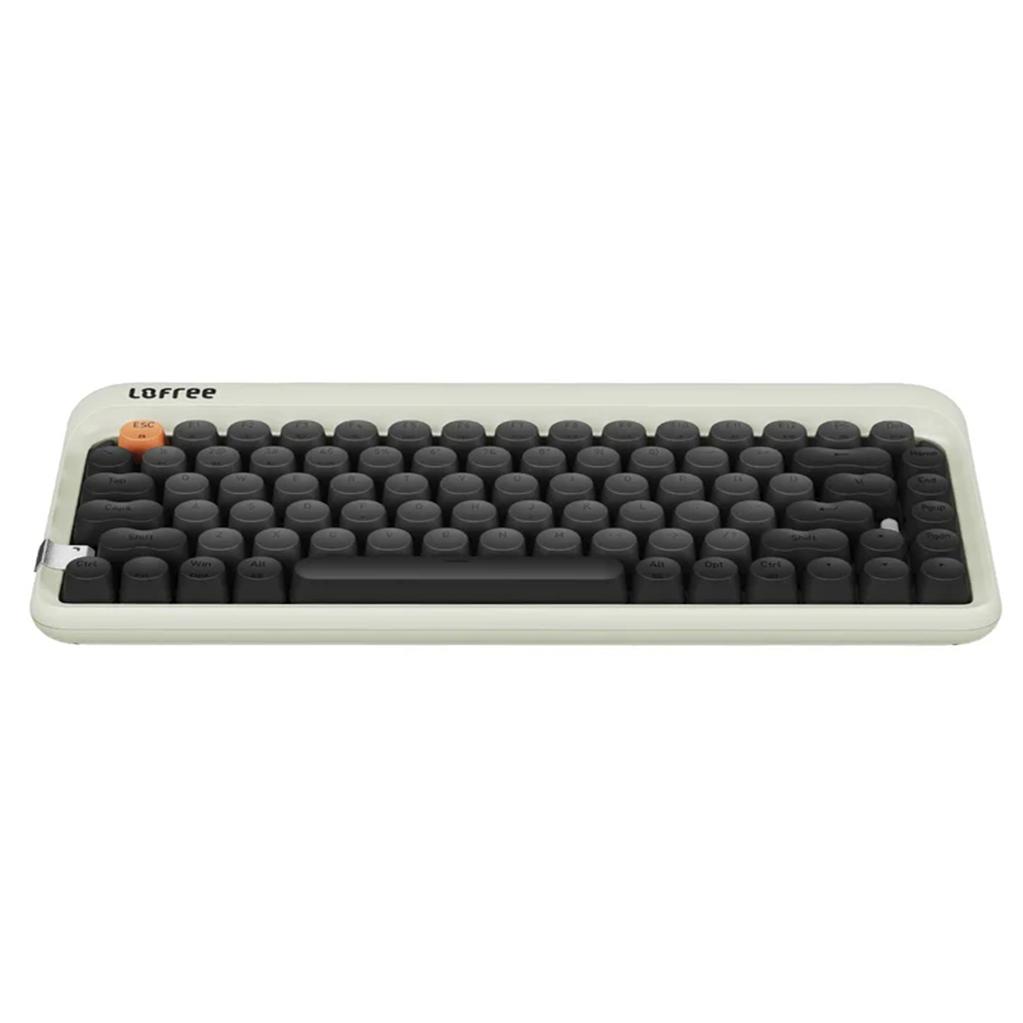 A large main feature product image of Lofree 1970s Tri-mode Hot-Swap Retro Wireless Mechanical Keyboard - Olive