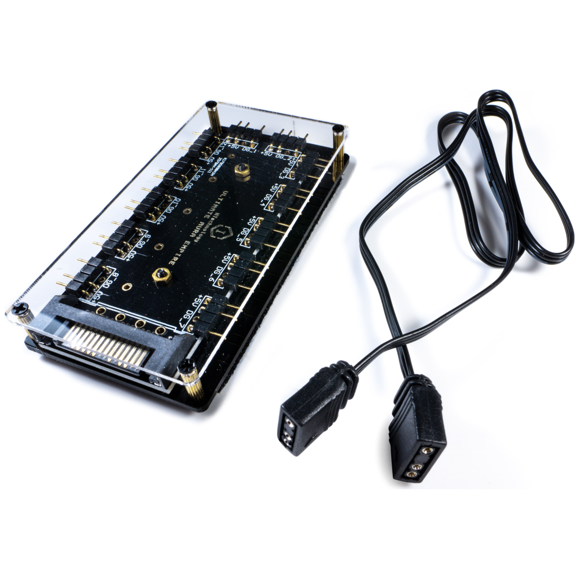 A large main feature product image of EX-DEMO GamerChief 10 Way 3 Pin Addressable RGB Splitter Hub