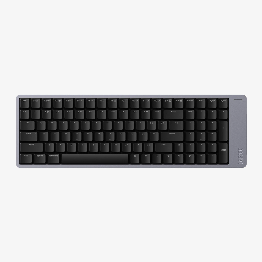 A large main feature product image of Lofree FLOW 2 100 Low-Profile Hot-Swap VIA Wireless Mechanical Keyboard - Space Gray