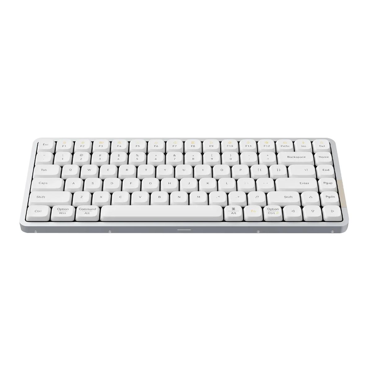 A large main feature product image of Lofree FLOW84 Low-Profile Hot-Swap Wireless Mechanical Keyboard Tactile switches - White