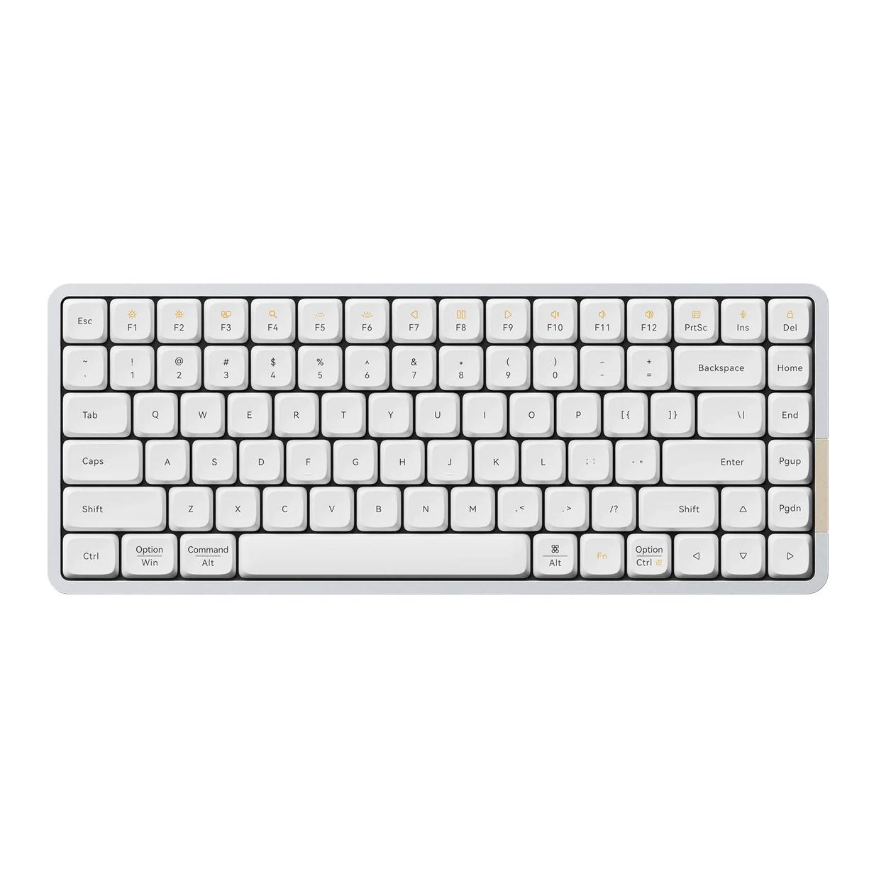 A large main feature product image of Lofree FLOW84 Low-Profile Hot-Swap Wireless Mechanical Keyboard Tactile switches - White