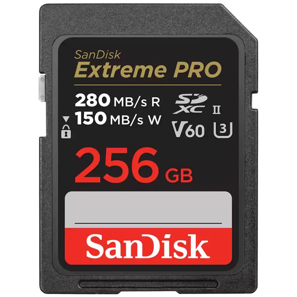 SanDisk Extreme PRO SDXC U3 V60 UHS-II SD Card - 256GB
