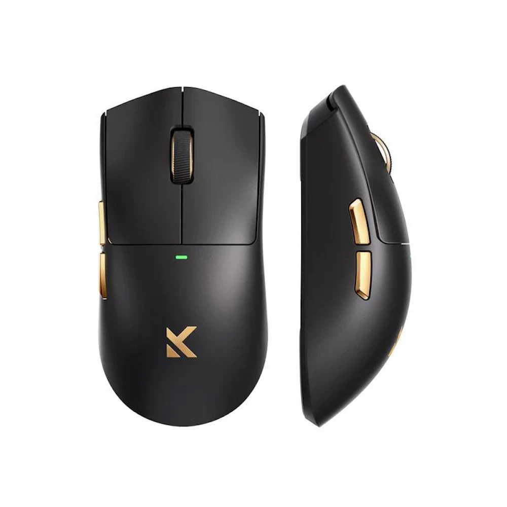 MCHOSE K7 Ultra 8K Lightweight Wireless Gaming Mouse with Charging Dock and Carry Case - Black Gold