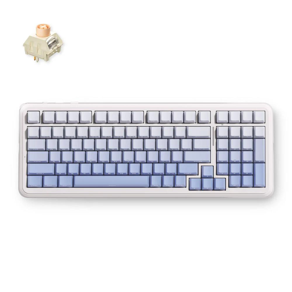 A large main feature product image of MCHOSE K99 V3 8K Hot-Swap RGB Wireless Mechanical Keyboard with Knob - Glacier Gradient (Icy Creamsicle Switch)