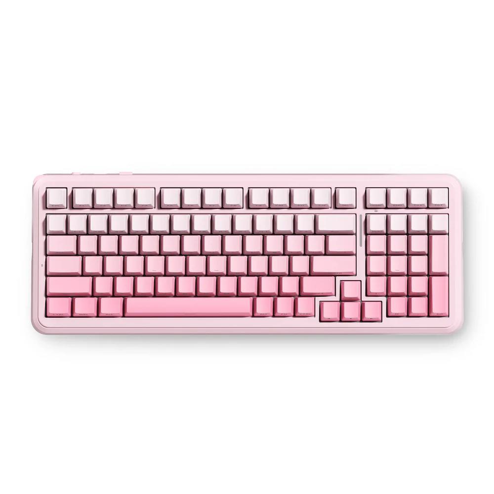 A large main feature product image of MCHOSE K99 V3 8K Hot-Swap RGB Wireless Mechanical Keyboard with Knob - Pink Gradient (Icy Creamsicle Switch)