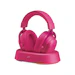 A product image of MCHOSE V9 Turbo+ Wireless RGB Gaming Headset with Magnetic Charging Station - Berry Red