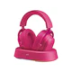 A small tile product image of MCHOSE V9 Turbo+ Wireless RGB Gaming Headset with Magnetic Charging Station - Berry Red