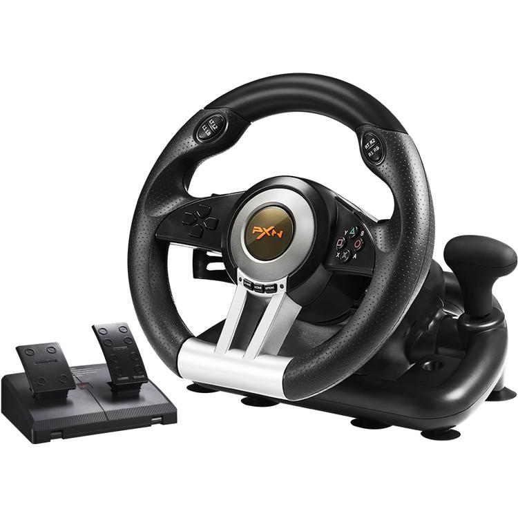 A large main feature product image of PXN V3 Pro Game Steering Wheel Black