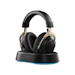 A product image of MCHOSE V9 Turbo+ Wireless RGB Gaming Headset with Magnetic Charging Station - Black Gold