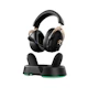 A small tile product image of MCHOSE V9 Turbo+ Wireless RGB Gaming Headset with Magnetic Charging Station - Black Gold