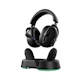 A small tile product image of MCHOSE V9 Turbo+ Wireless RGB Gaming Headset with Magnetic Charging Station - Steel Black