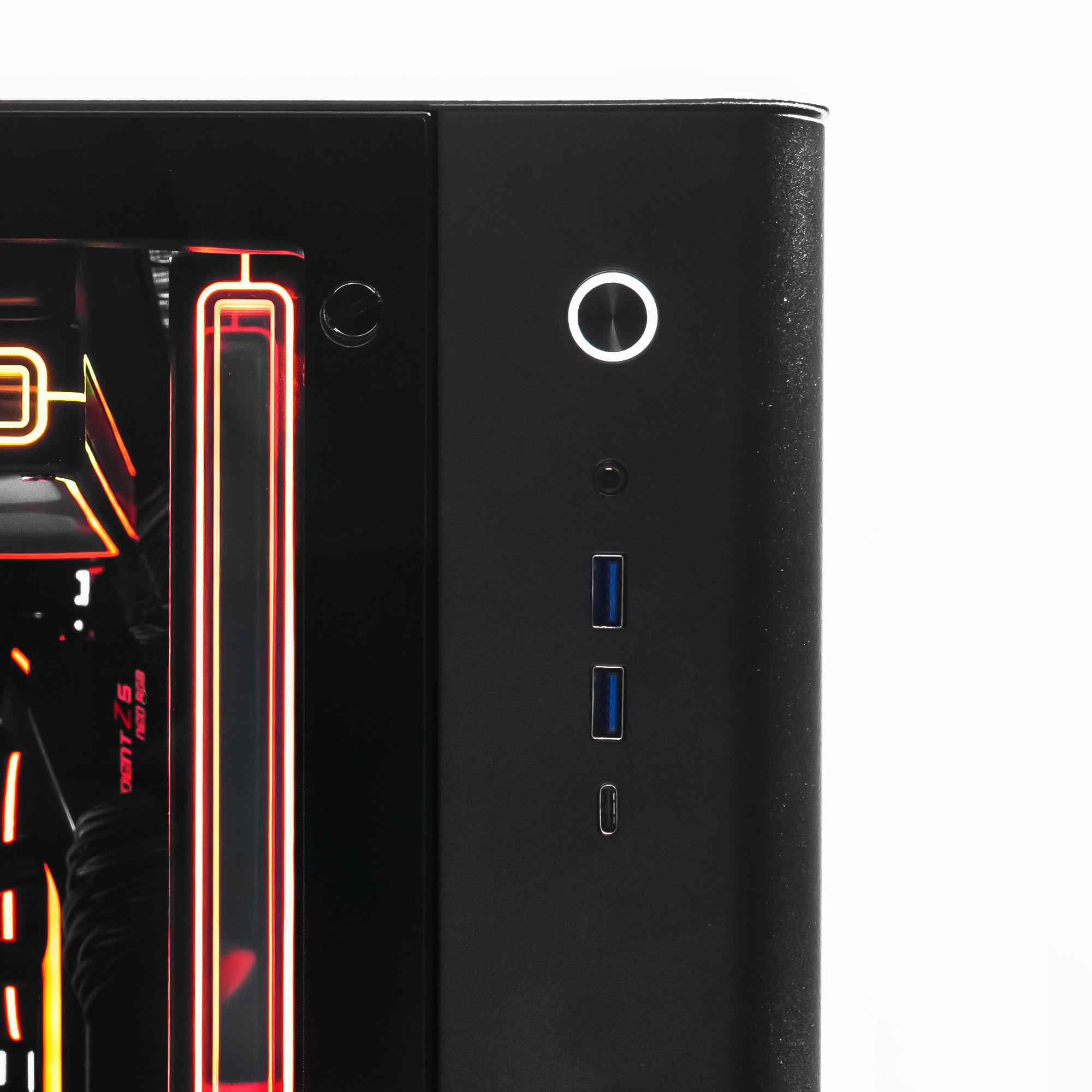 A large main feature product image of PLE Blitz RTX 5070 TI Prebuilt Ready To Go Gaming PC