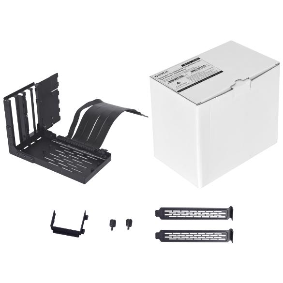 A large main feature product image of EX-DEMO Lian Li Universal 4-Slot Vertical GPU Kit with PCIe 4.0 Riser (Black)