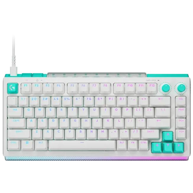 A large main feature product image of Logitech G512 X 75 TMR Analog Mechanical Gaming Keyboard (White)