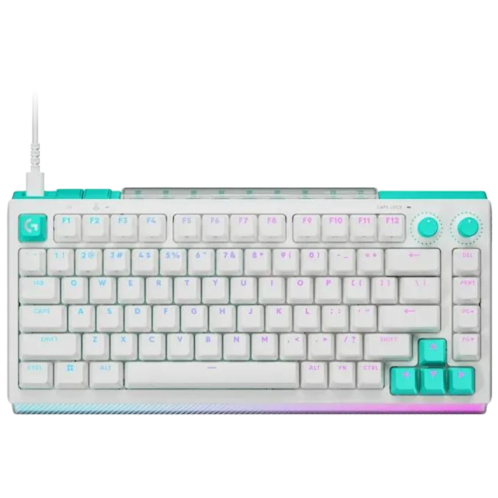 A large main feature product image of Logitech G512 X 75 TMR Analog Mechanical Gaming Keyboard (White)