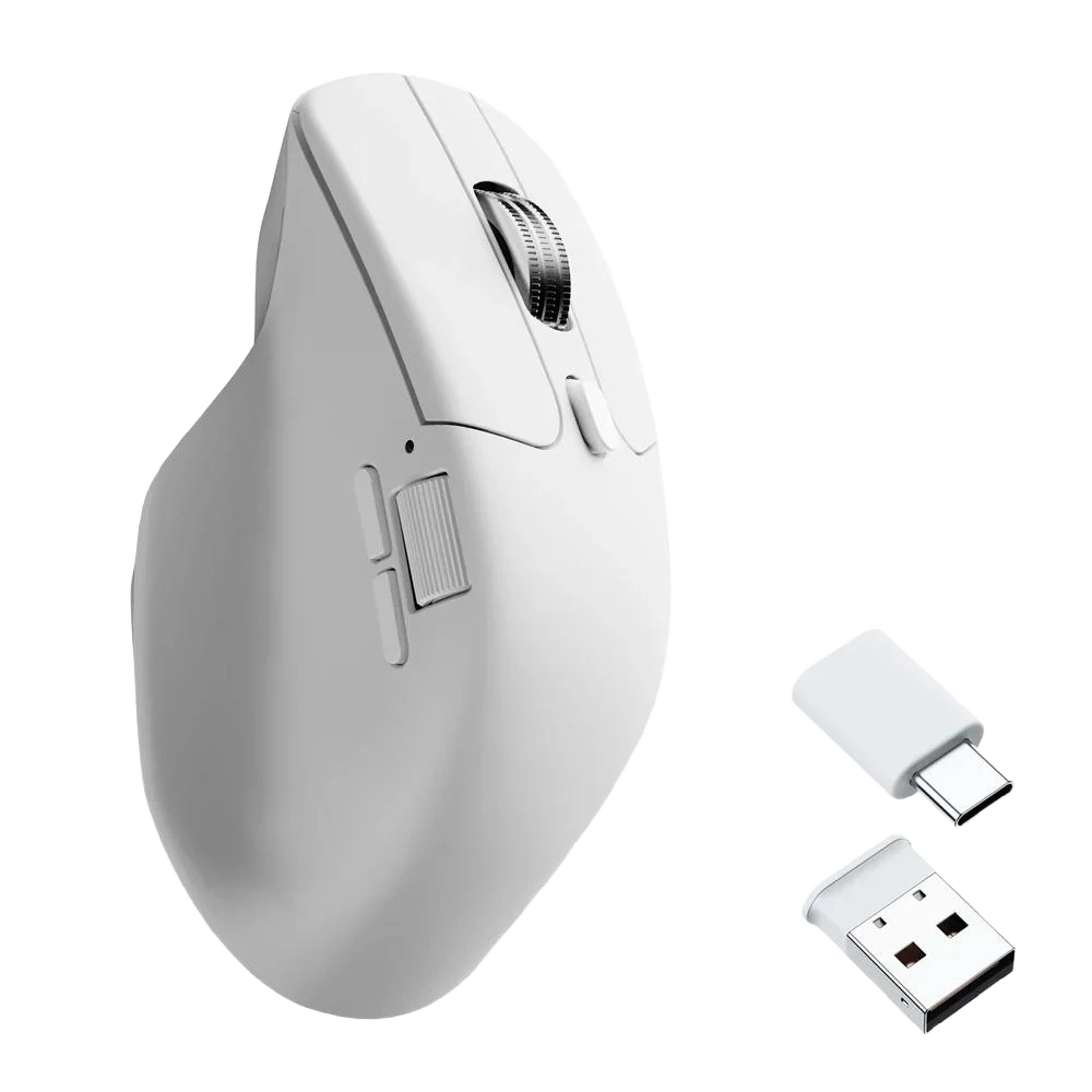 A large main feature product image of Keychron M6 Wireless Mouse - White (Silent Switch)