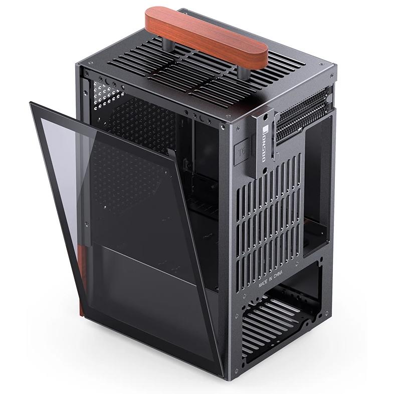 A large main feature product image of EX-DEMO Jonsbo T6 SFF 13.6L Mini-ITX Case (Black)