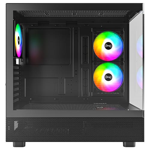 A large main feature product image of EX-DEMO Montech XR Tempered Glass Mid Tower Case (Black)