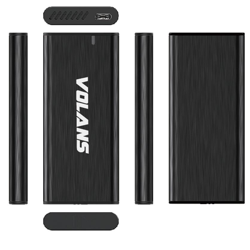 A large main feature product image of EX-DEMO Volans Aluminium USB 3.1 Type C to M.2 SATA SSD Enclosure