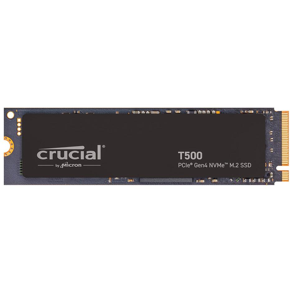 A large main feature product image of EX-DEMO Crucial T500 PCIe Gen4 NVMe M.2 SSD - 2TB